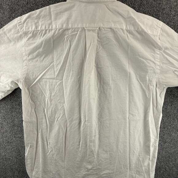 Faconnable 15.5 Club White Shirt Solid Button Up Long Sleeve Pocket Mens Spread - Picture 16 of 16